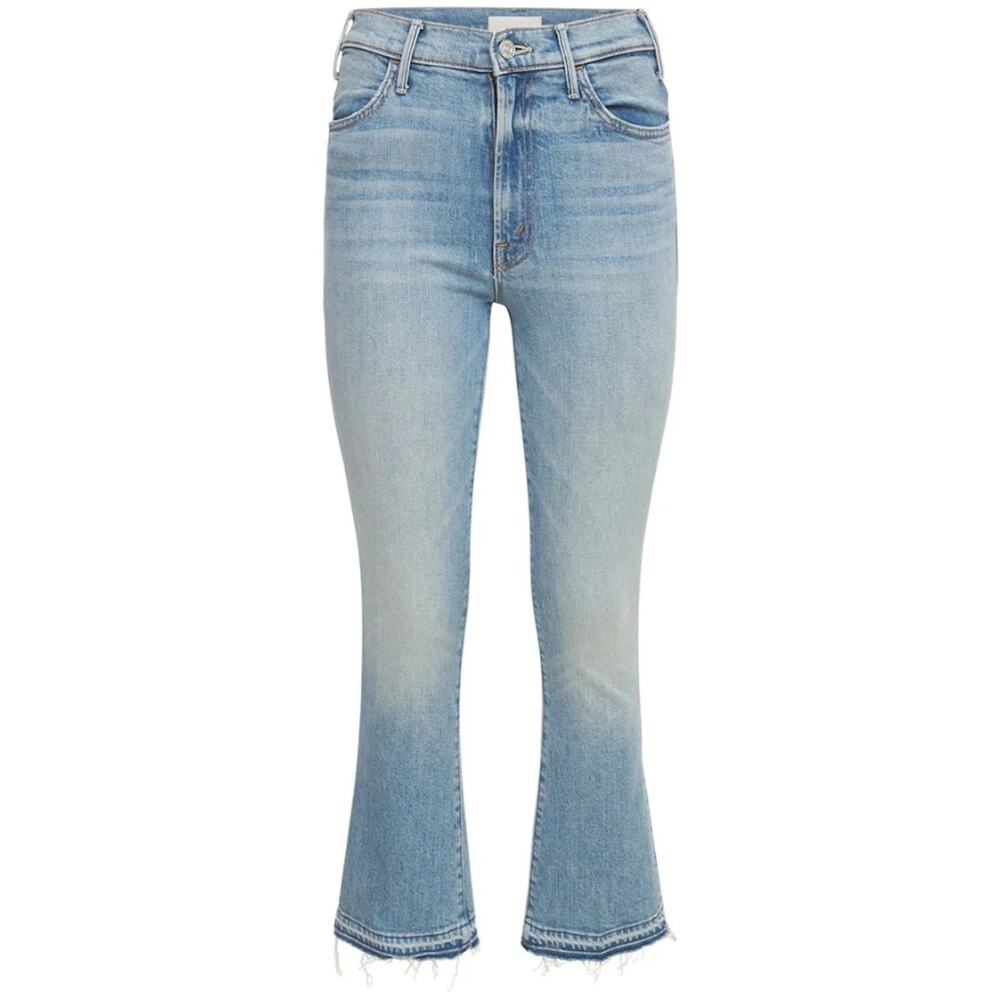 Mother Women On My Feet Light Wash Denim Hustler Ankle Undone Hem jeans Size 26 - Picture 7 of 10